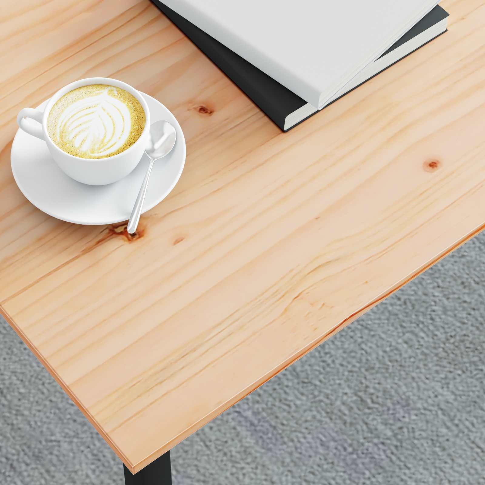 VidaXL Salontafel Naturel 100 x 100 x 45 cm Massief grenenhout