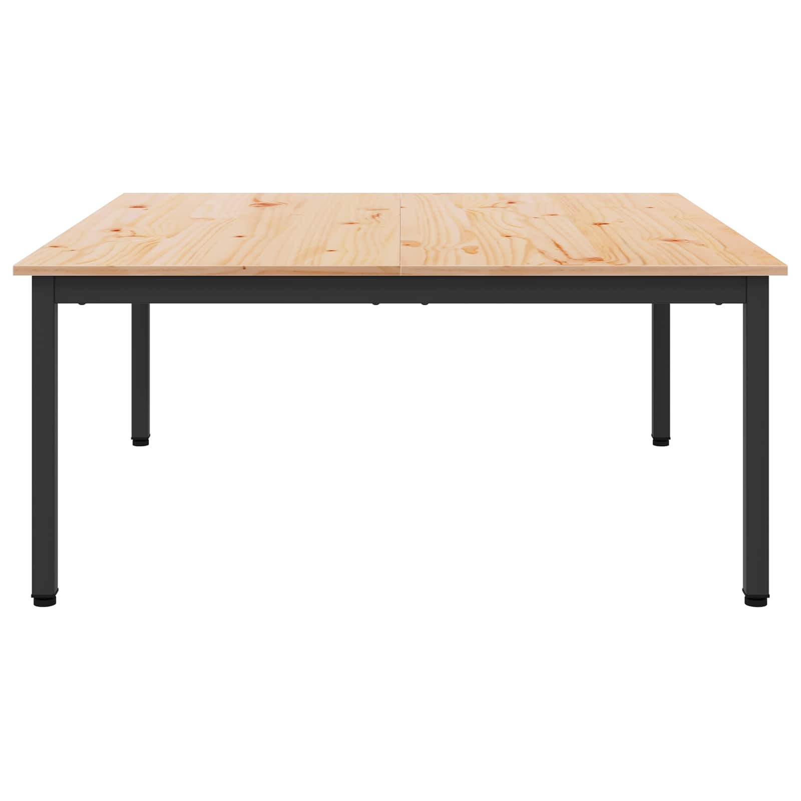VidaXL Salontafel Naturel 100 x 100 x 45 cm Massief grenenhout