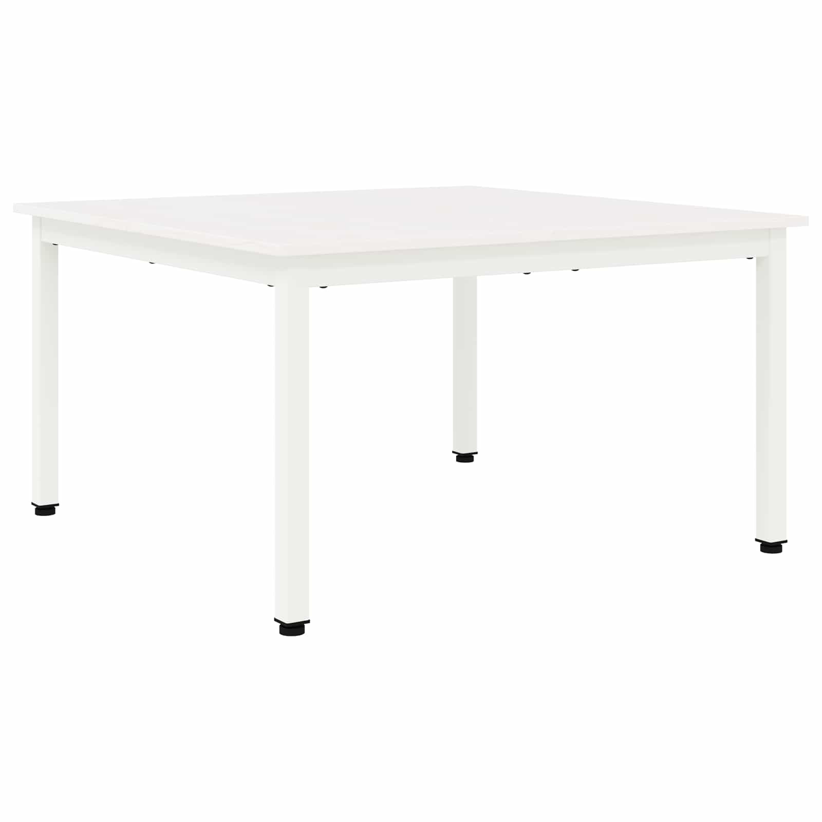 VidaXL Salontafel Wit 80 x 80 x 45 cm Massief grenenhout