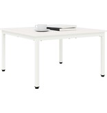 VidaXL Salontafel Wit 80 x 80 x 45 cm Massief grenenhout