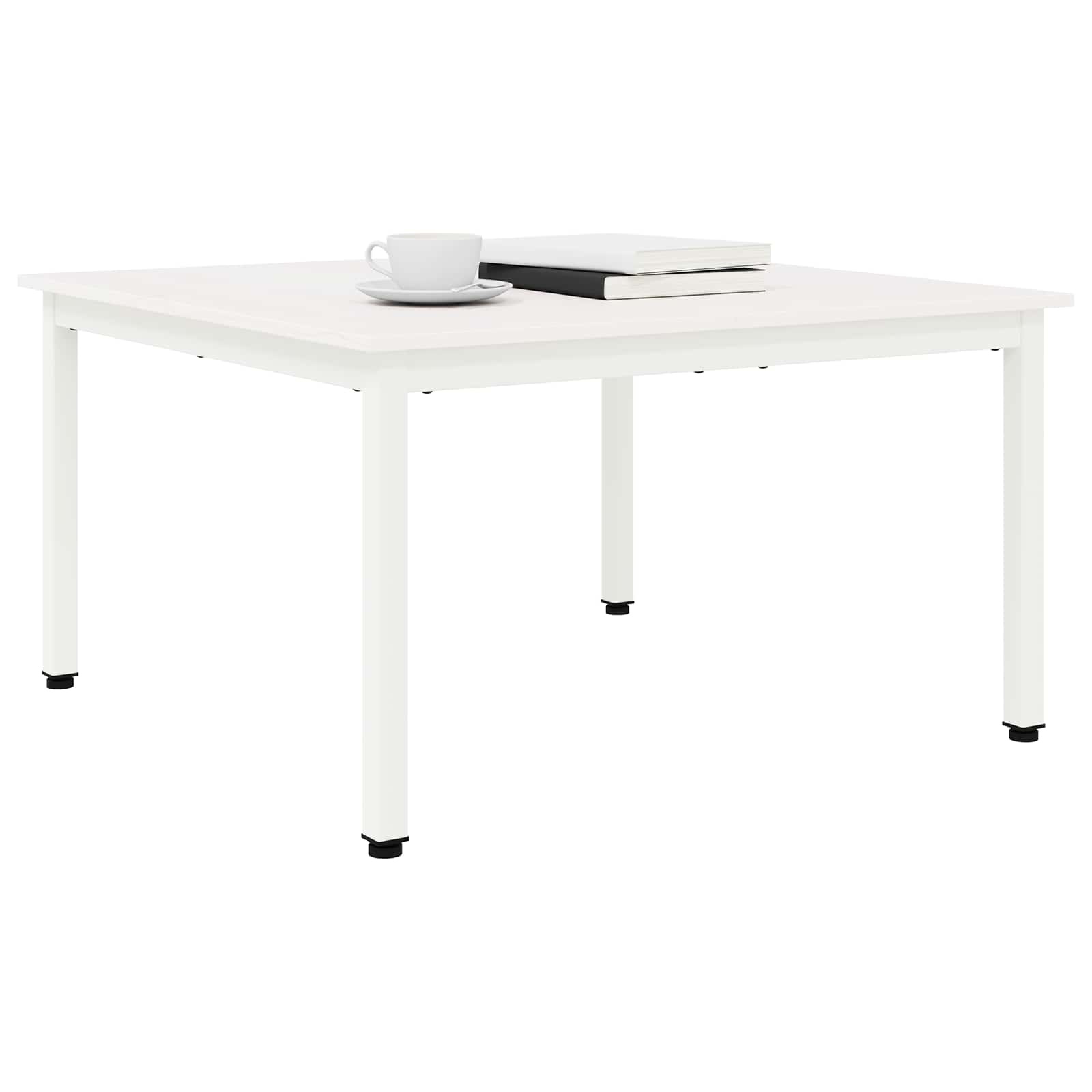 VidaXL Salontafel Wit 80 x 80 x 45 cm Massief grenenhout