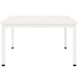 VidaXL Salontafel Wit 80 x 80 x 45 cm Massief grenenhout