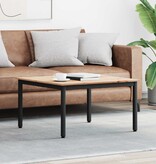VidaXL Salontafel Naturel 80 x 80 x 45 cm Massief grenenhout