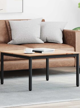 VidaXL Salontafel Naturel 80 x 80 x 45 cm Massief grenenhout