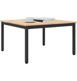 VidaXL Salontafel Naturel 80 x 80 x 45 cm Massief grenenhout