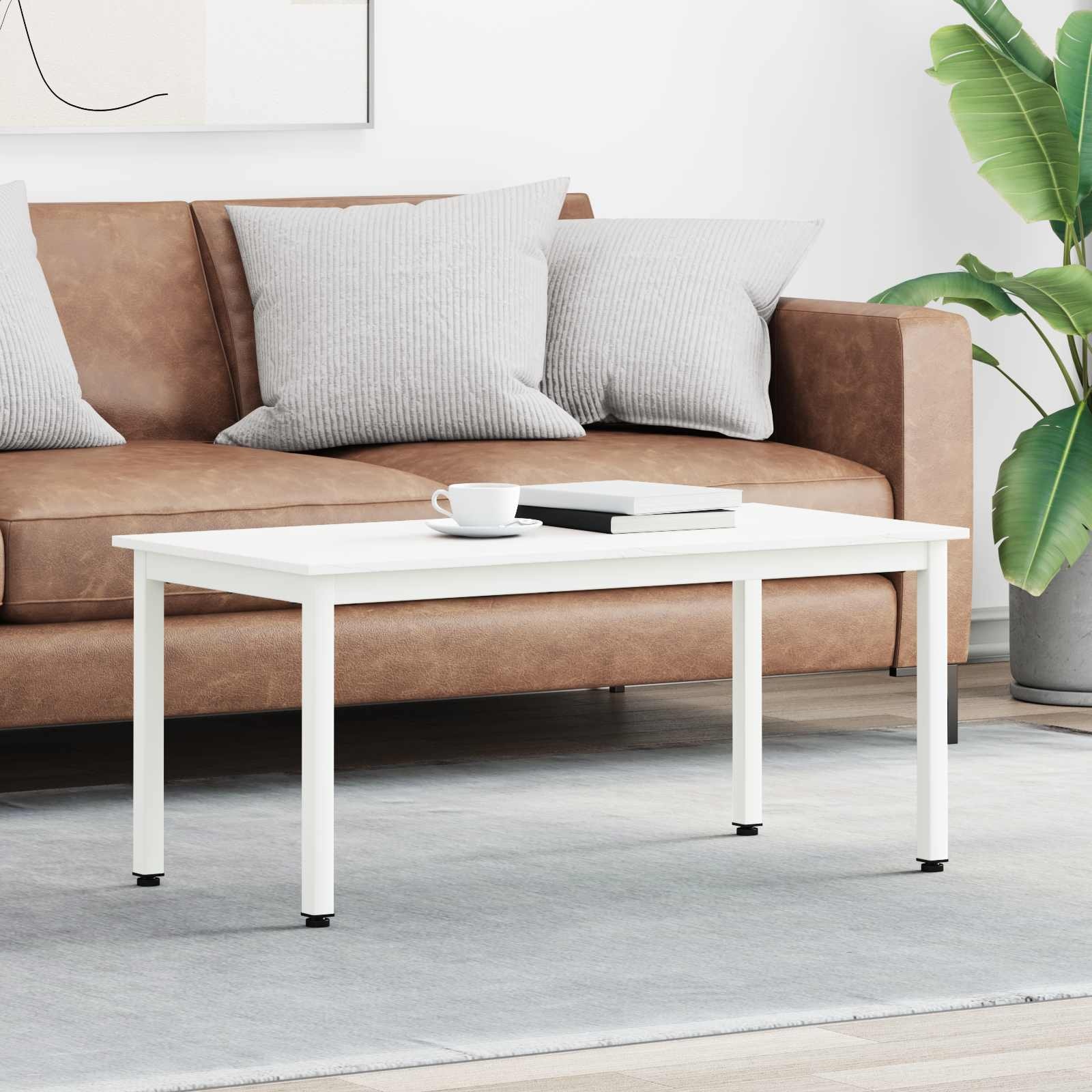 VidaXL Salontafel Wit 100 x 50 x 45 cm Massief grenenhout