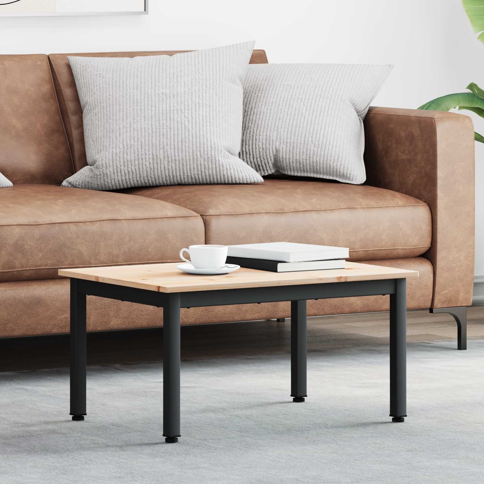 VidaXL Salontafel Naturel 60 x 50 x 36 cm Massief grenenhout