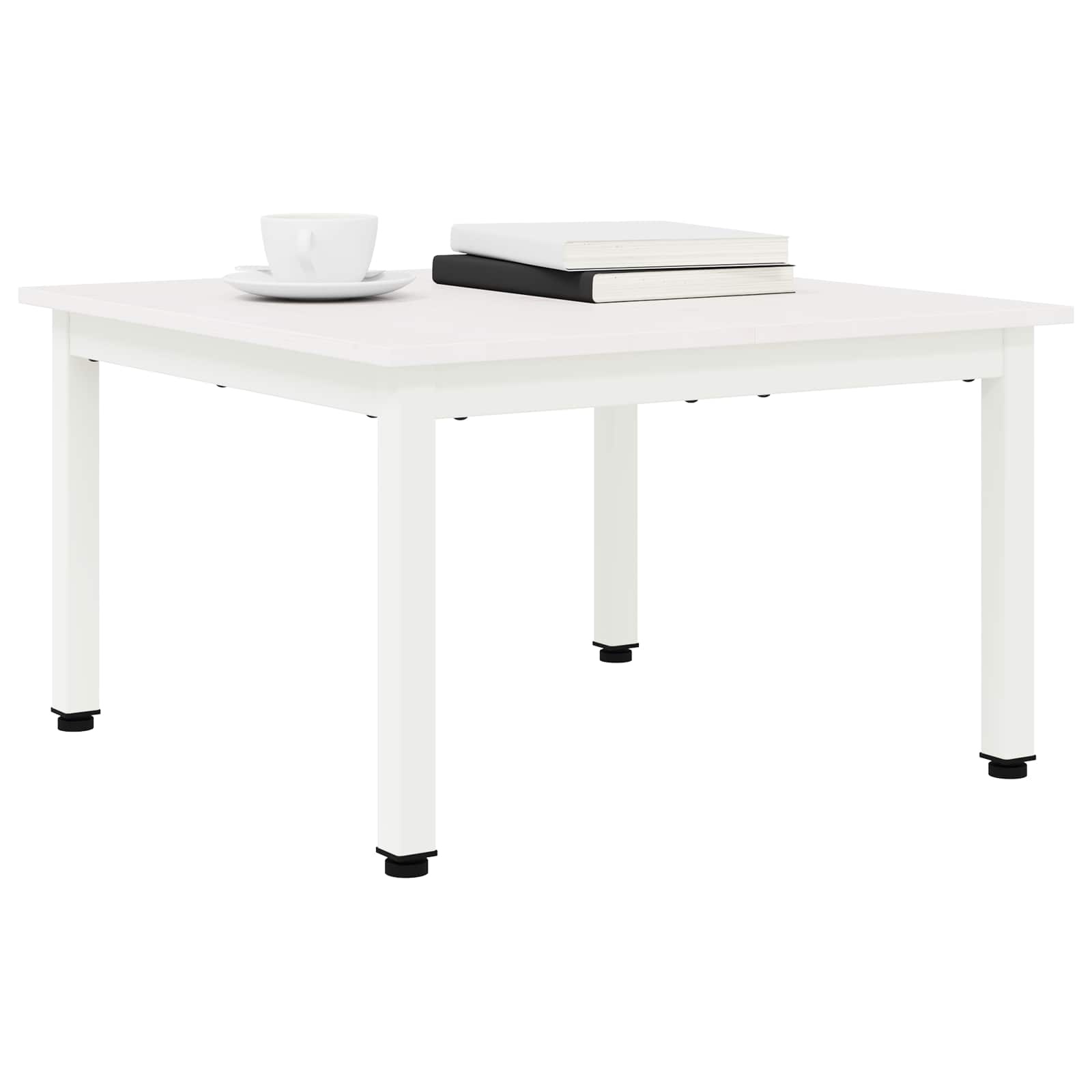 VidaXL Salontafel Wit 60 x 60 x 36 cm Massief grenenhout