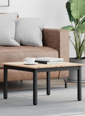 VidaXL Salontafel Naturel 60 x 60 x 36 cm Massief grenenhout