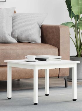 VidaXL Salontafel Wit 50 x 50 x 36 cm Massief grenenhout