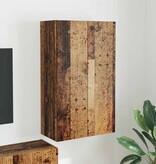 VidaXL TV-wandkast Oud Hout 59,5 x 31 x 100 cm Bewerkt hout