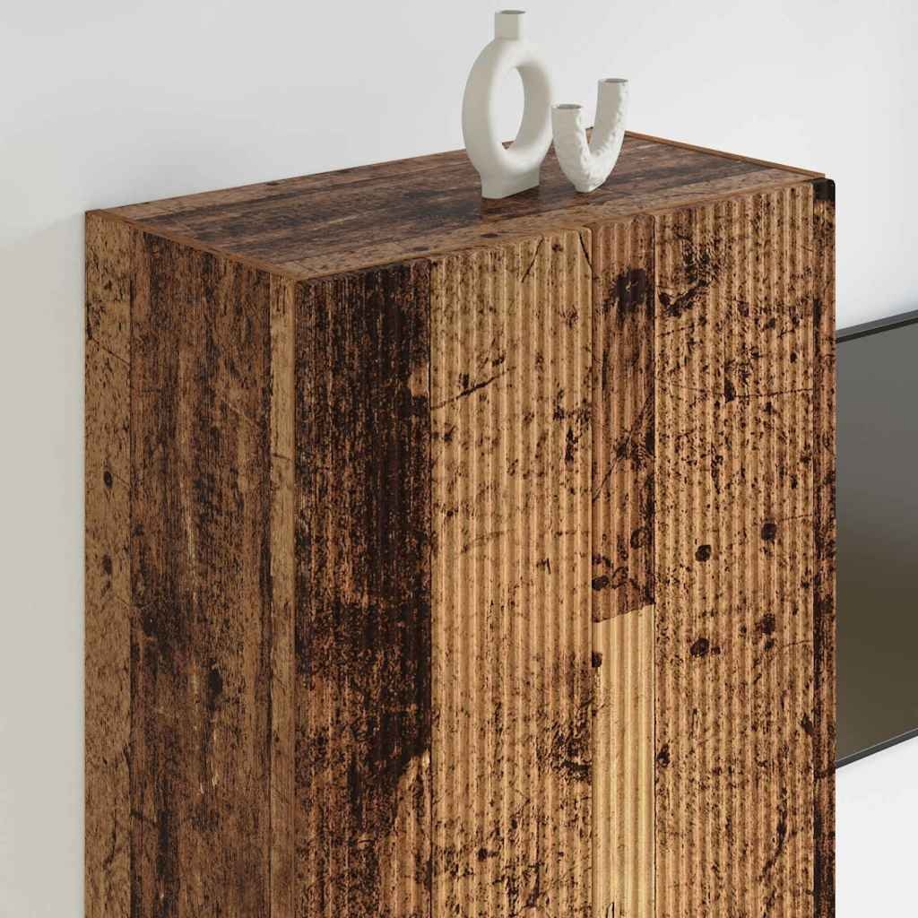 VidaXL TV-wandkast Oud Hout 59,5 x 31 x 100 cm Bewerkt hout