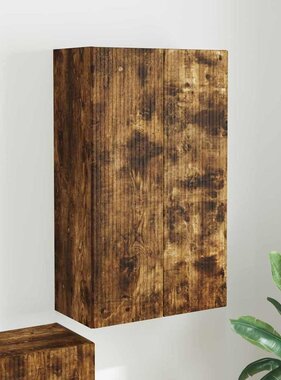 VidaXL TV-wandkast Gerookt eiken 59,5 x 31 x 100 cm Bewerkt hout