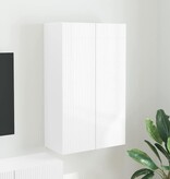VidaXL TV-wandkast Hoogglans wit 59,5 x 31 x 100 cm Bewerkt hout