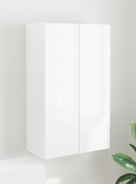 VidaXL TV-wandkast Hoogglans wit 59,5 x 31 x 100 cm Bewerkt hout