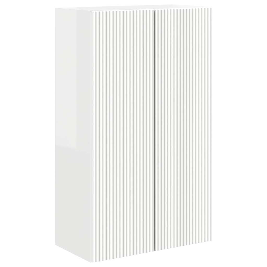 VidaXL TV-wandkast Hoogglans wit 59,5 x 31 x 100 cm Bewerkt hout