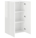 VidaXL TV-wandkast Hoogglans wit 59,5 x 31 x 100 cm Bewerkt hout