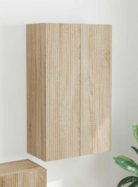 VidaXL TV-wandkast Sonoma Eiken 59,5 x 31 x 100 cm Bewerkt hout