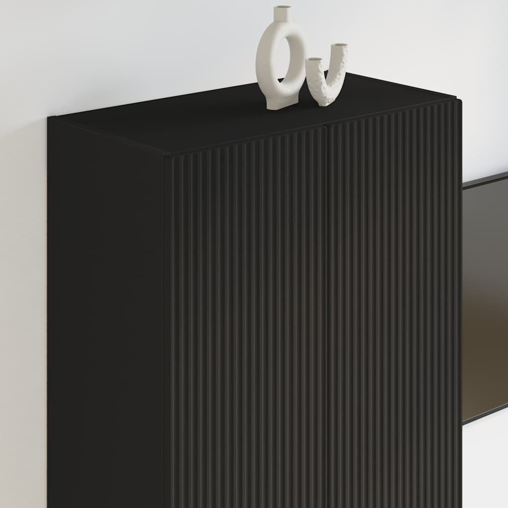 VidaXL TV-wandkast Zwart 59,5 x 31 x 100 cm Bewerkt hout