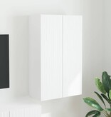 VidaXL TV-wandkast Wandgemonteerd Wit 59,5 x 31 x 100 cm Bewerkt hout