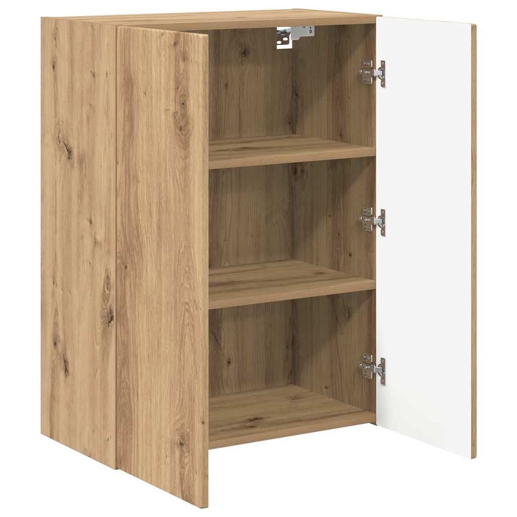 VidaXL TV-wandkast Artisan Eiken 59,5 x 31 x 80 cm Bewerkt hout