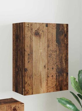 VidaXL TV-wandkast Oud Hout 59,5 x 31 x 80 cm Bewerkt hout