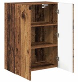 VidaXL TV-wandkast Oud Hout 59,5 x 31 x 80 cm Bewerkt hout