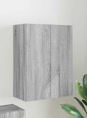VidaXL TV-wandkast Grijs Sonoma 59,5 x 31 x 80 cm Bewerkt hout