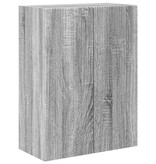 VidaXL TV-wandkast Grijs Sonoma 59,5 x 31 x 80 cm Bewerkt hout