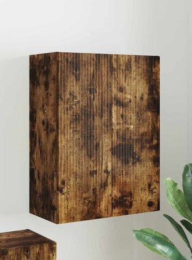 VidaXL TV-wandkast Gerookt eiken 59,5 x 31 x 80 cm Bewerkt hout
