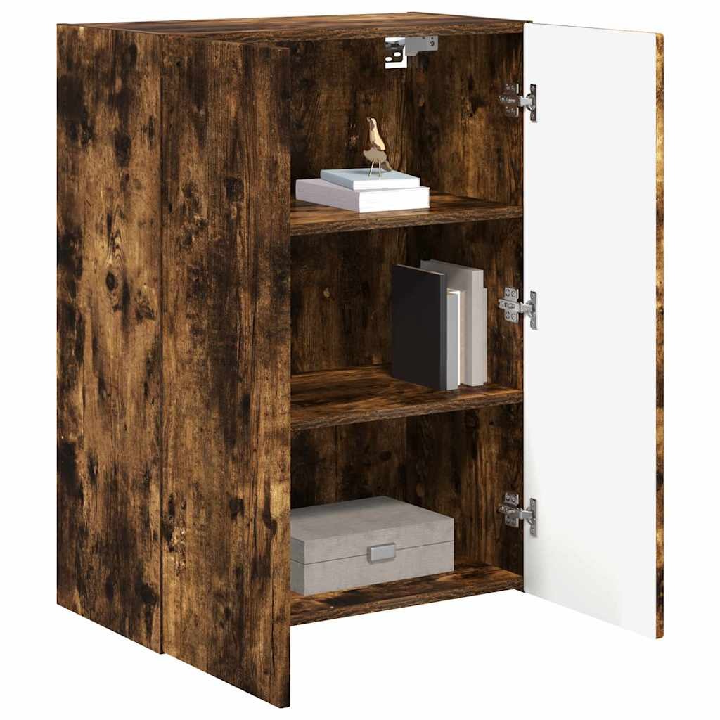 VidaXL TV-wandkast Gerookt eiken 59,5 x 31 x 80 cm Bewerkt hout