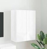 VidaXL TV-wandkast Hoogglans wit 59,5 x 31 x 80 cm Bewerkt hout