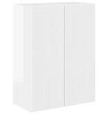 VidaXL TV-wandkast Hoogglans wit 59,5 x 31 x 80 cm Bewerkt hout