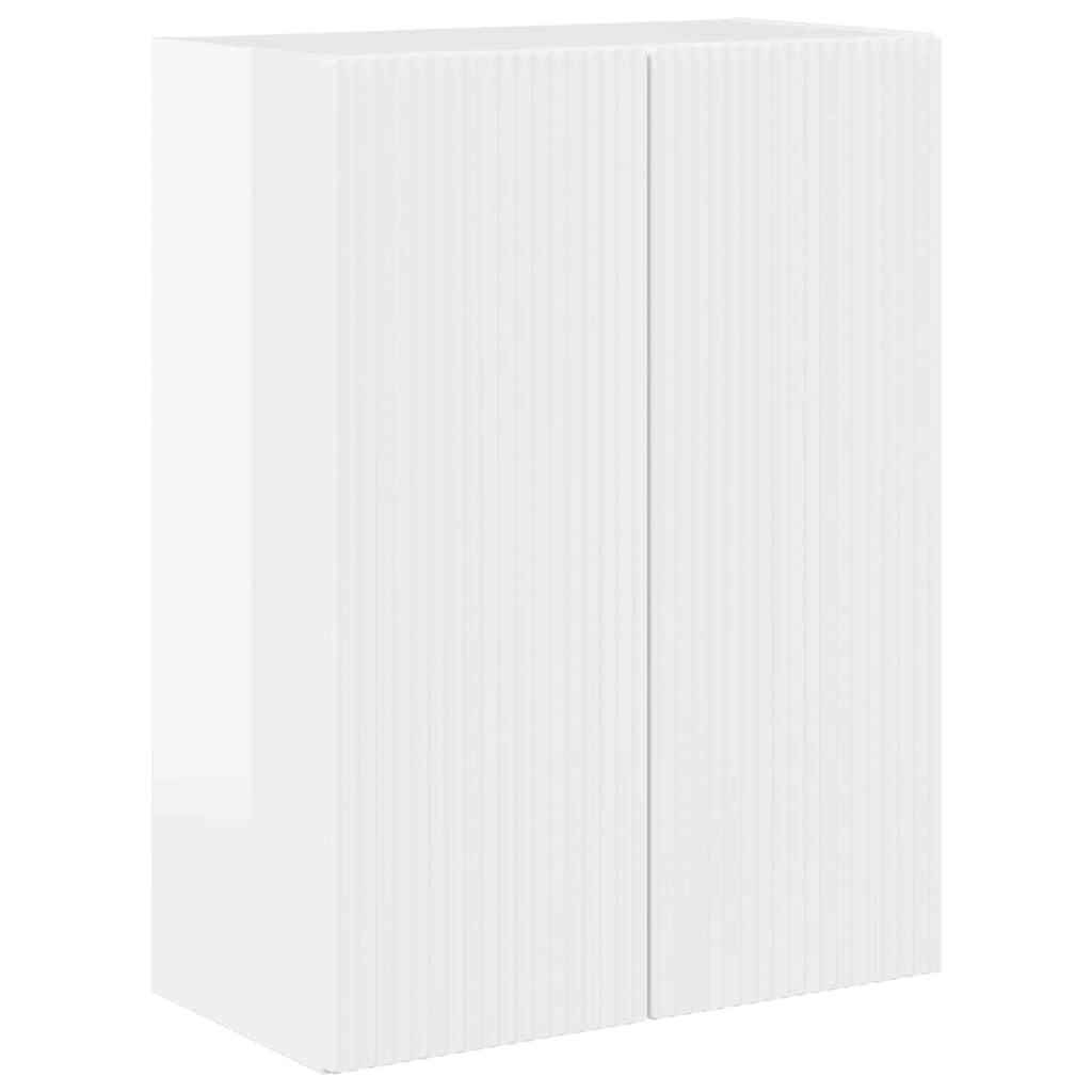 VidaXL TV-wandkast Hoogglans wit 59,5 x 31 x 80 cm Bewerkt hout