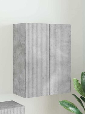 VidaXL TV-wandkast Beton Grijs 59,5 x 31 x 80 cm Bewerkt hout