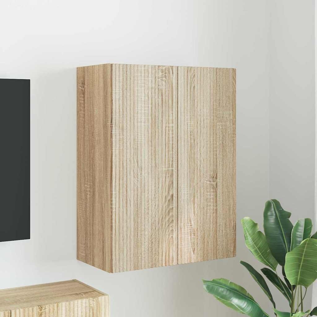 VidaXL TV-wandkast Sonoma Eiken 59,5 x 31 x 80 cm Bewerkt hout