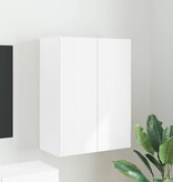 VidaXL TV-wandkast Wandgemonteerd Wit 59,5 x 31 x 80 cm Bewerkt hout