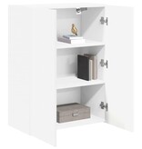 VidaXL TV-wandkast Wandgemonteerd Wit 59,5 x 31 x 80 cm Bewerkt hout