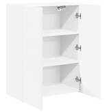VidaXL TV-wandkast Wandgemonteerd Wit 59,5 x 31 x 80 cm Bewerkt hout