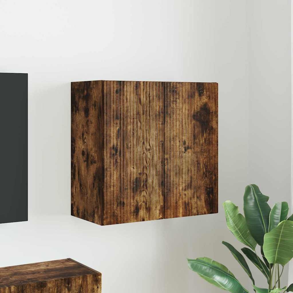 VidaXL TV-wandkast Gerookt eiken 59,5 x 31 x 60 cm Bewerkt hout