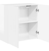 VidaXL TV-wandkast Hoogglans wit 59,5 x 31 x 60 cm Bewerkt hout