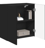 VidaXL TV-wandkast Wandgemonteerd Zwart 59,5 x 31 x 60 cm Bewerkt hout