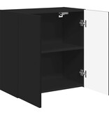 VidaXL TV-wandkast Wandgemonteerd Zwart 59,5 x 31 x 60 cm Bewerkt hout