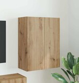 VidaXL TV-wandkast Wandgemonteerd Wit 59,5 x 31 x 60 cm Bewerkt hout