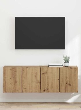 VidaXL TV-wandkast 2 pcs Artisan Eiken 59,5 x 31 x 40 cm Bewerkt hout