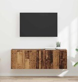 VidaXL TV-wandkast 2 pcs Oud Hout 59,5 x 31 x 40 cm Bewerkt hout