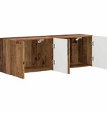 VidaXL TV-wandkast 2 pcs Oud Hout 59,5 x 31 x 40 cm Bewerkt hout