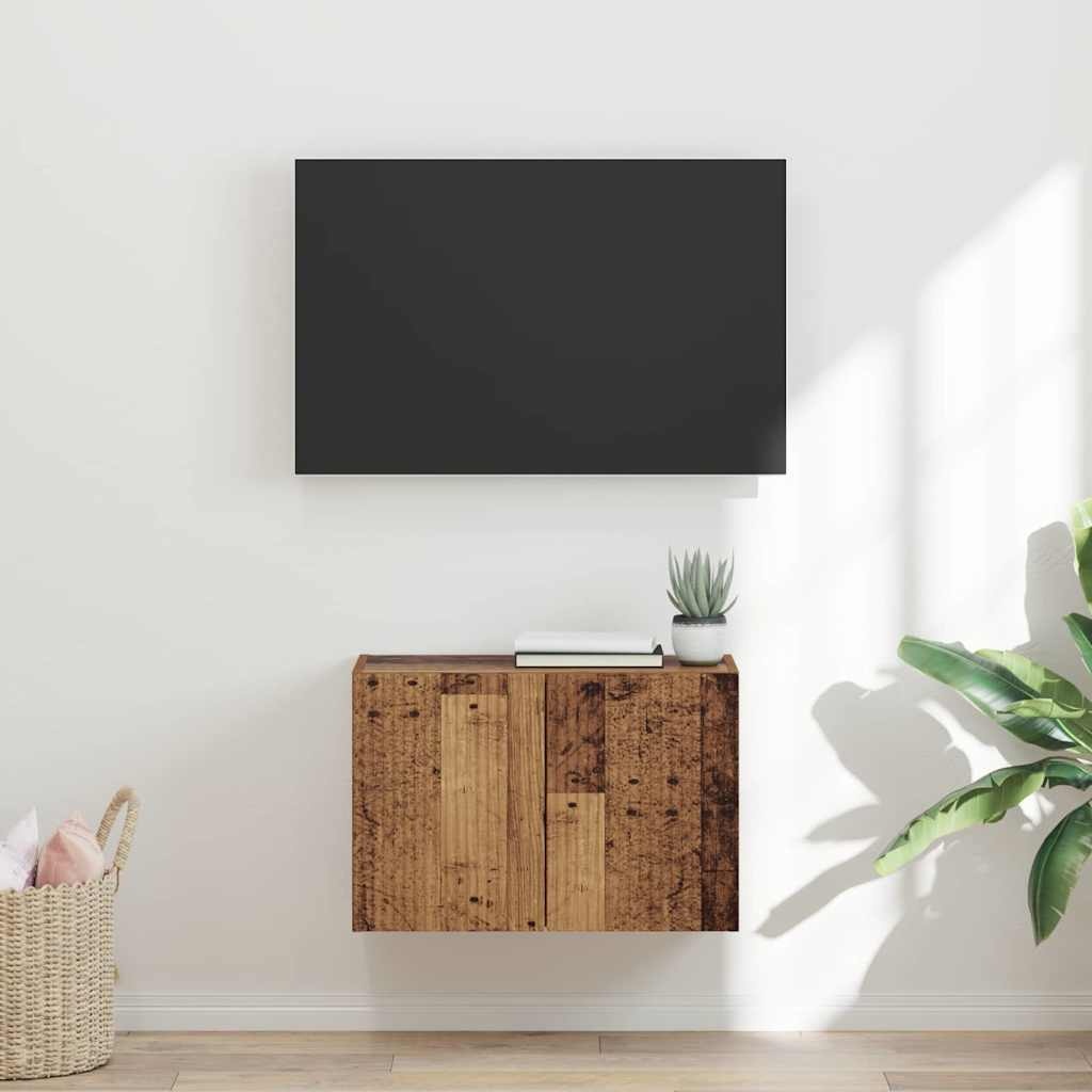 VidaXL TV-wandkast Oud Hout 59,5 x 31 x 40 cm Bewerkt hout