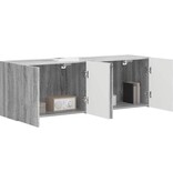 VidaXL TV-wandkast 2 pcs Grijs Sonoma 59,5 x 31 x 40 cm Bewerkt hout