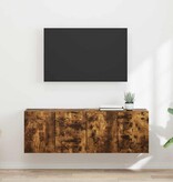 VidaXL TV-wandkast 2 pcs Gerookt eiken 59,5 x 31 x 40 cm Bewerkt hout
